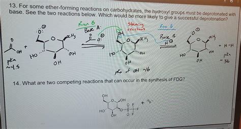 Solved 13. For some ether-forming reactions on | Chegg.com