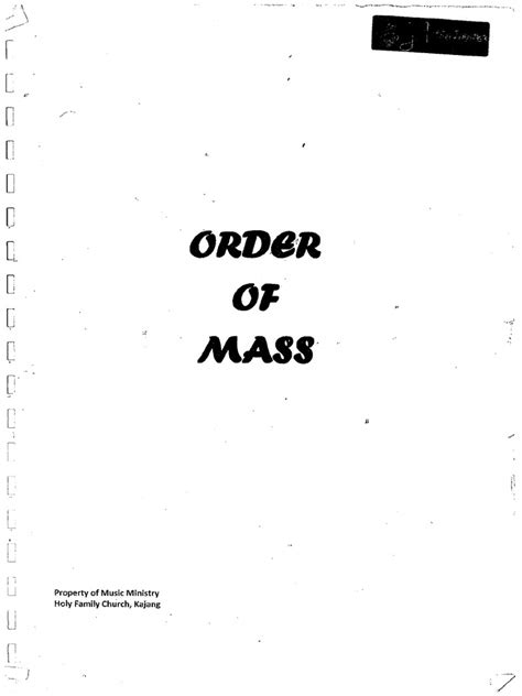 Order Of Mass Book Pdf