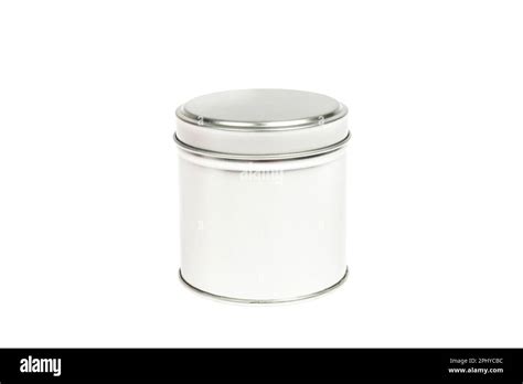 Metal Container With Lid, For Multiple Uses; Photo On White Background ...