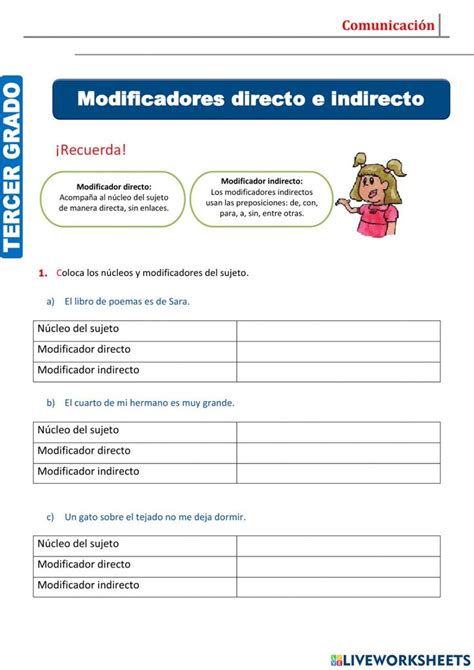 Active Voice Subject And Predicate Grade 1 Third Grade