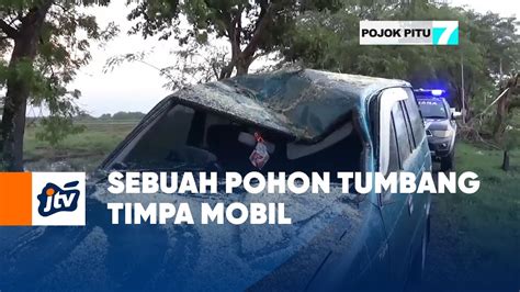 Sebuah Pohon Tumbang Timpa Mobil POJOK PITU JTV YouTube