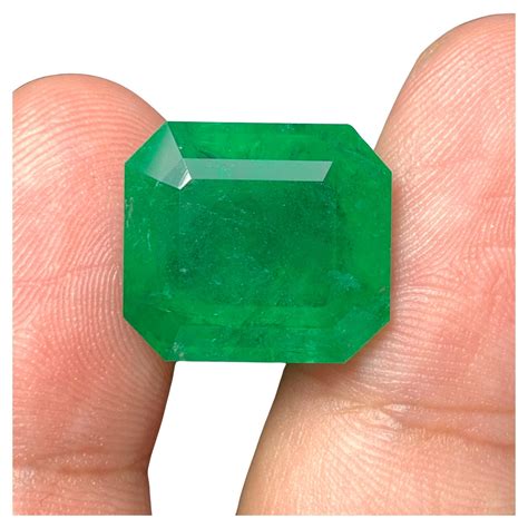 Beauteous 4 10 Carats Natural Green Loose Emerald Zambia Mine Ring