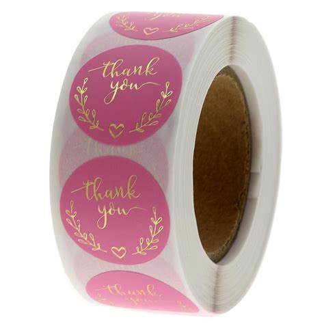 50 500pcs Labels Thank You Stickers Round Wedding Stickers F 虎窝淘