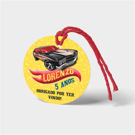 Tag Redonda Hot Wheels Elo Produtos Especiais