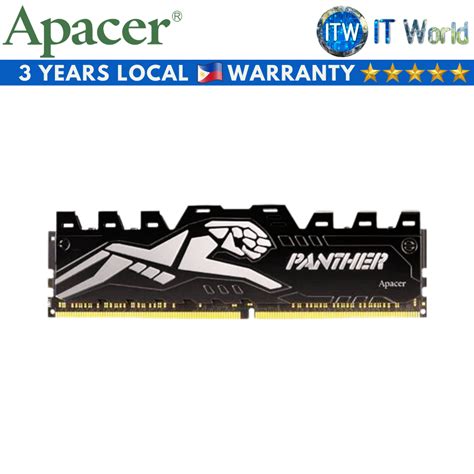 Itw Apacer Panther Golden 8GB DDR4 3600Mhz Gaming Memory Module