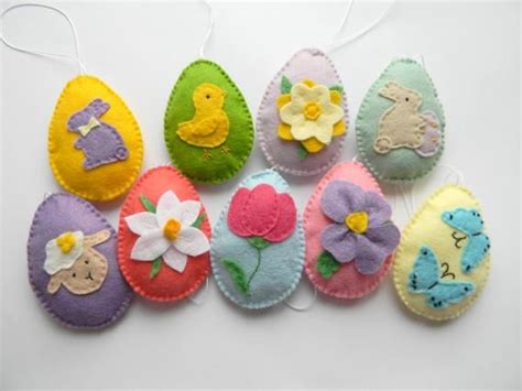 Felt Easter Egg Easter Ornaments Easter Decorations Felt Etsy In 2023