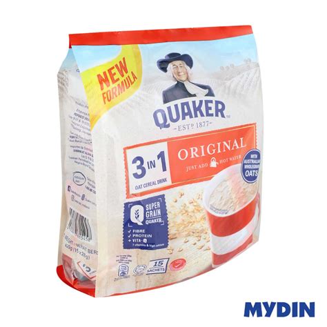 Quaker In Oat Cereal Drink Original S X G Shopee Malaysia