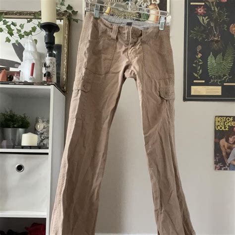 Tan Low Rise Cargo Khakis Fairygrunge S Y K Depop