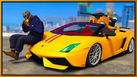 GTA 5 Roleplay CUSTOM LAMBORGHINI TURRET CAR DESTROYING COPS