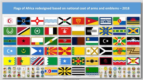 All Flags Of Africa Redesigned Based On National Coat Of Arms And