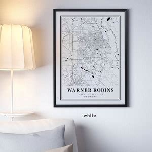 Warner Robins Georgia Map Warner Robins GA Map Warner Robins - Etsy