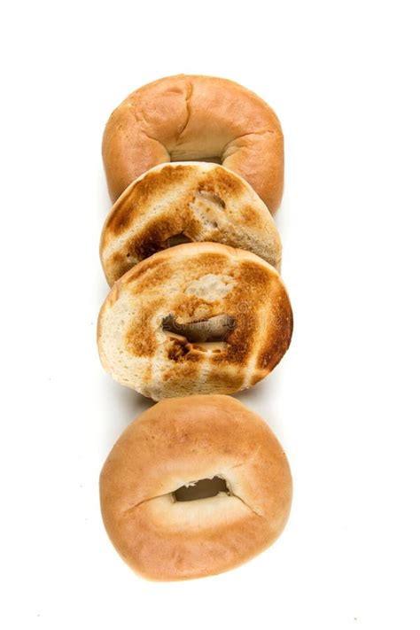 Plain White Toasted Bagels Stock Photo Image Of Bagel 83458066