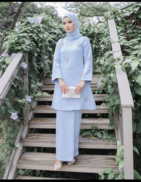 Baju Kurung Baby Blue Tudung Warna Apa Panduan Pilih Tudung Terbaik