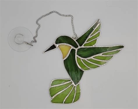 Stained Glass Hummingbird Suncatcher - Etsy