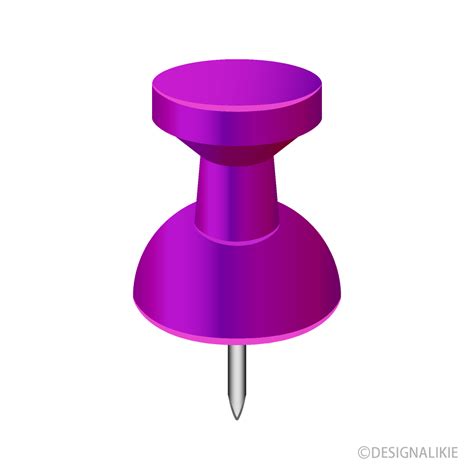 Purple Pin Clip Art Free PNG Image｜Illustoon