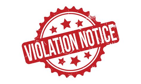 Violation Notice Rubber Stamp Red Violation Notice Rubber Grunge Stamp