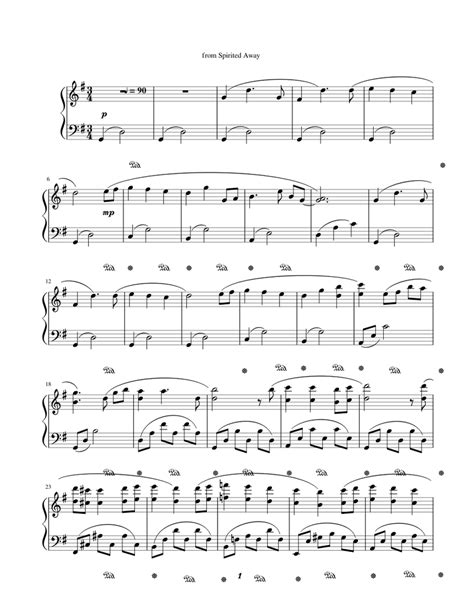 Reprise Joe Hisaishi Sheet Music For Piano Solo