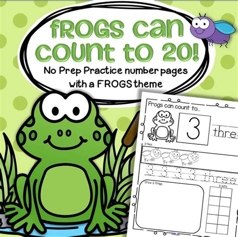 Frogs Can Count To 20 Printable Worksheet For Numbers 1 10 With Frog