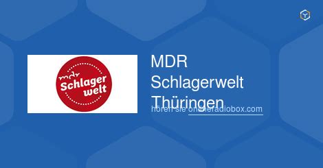 MDR Schlagerwelt Thüringen live hören Webradio Online Radio Box