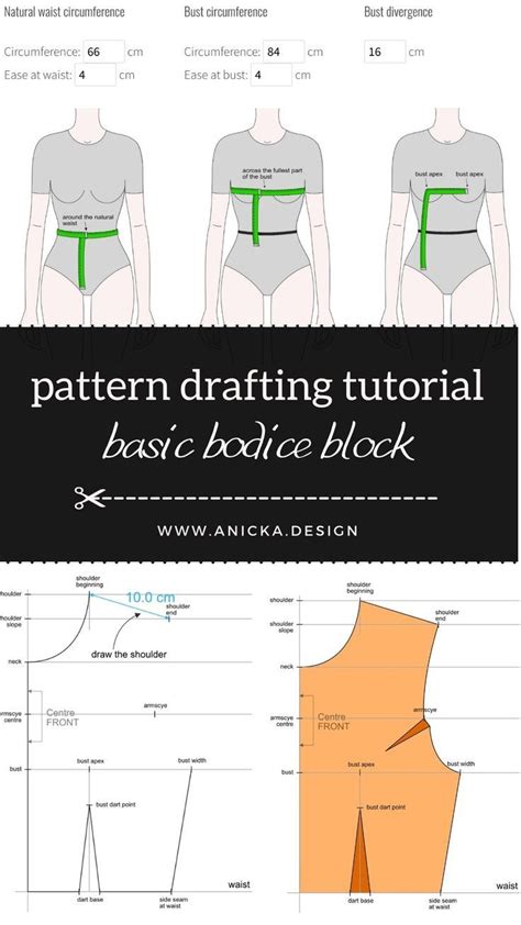 Taking Body Measurements For Drafting A Basic Bodice Block Pattern