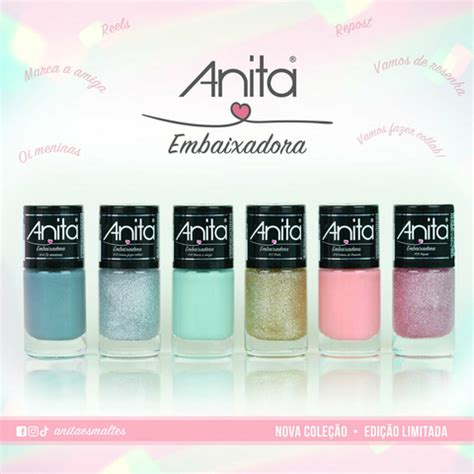 Esmaltes Anita Coleção Embaixadora Kit 6 cores