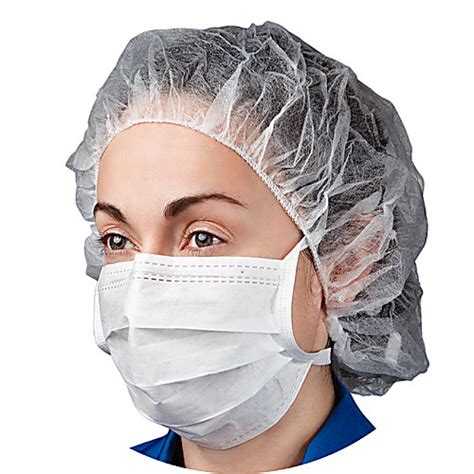 HCE® 3-Ply Cleanroom Face Masks, ISO 5 & Up, 4 Ties, Med/Large, 21-cm wide