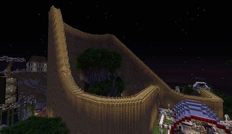 Skydive A Huge Minecraft Wooden Rollercoaster Minecraft Map