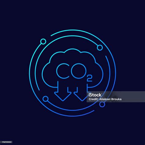 Co2 Gas Carbon Emission Reducing Line Vector Icon Stock Illustration Download Image Now