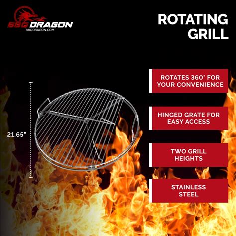 Spin Grate Rotating Grill Grate Round Grill Grates Bbq Dragon