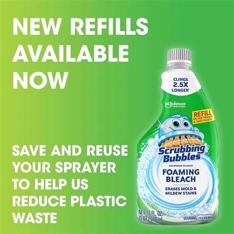 Buy Scrubbing Bubbles Foaming Bleach Bathroom Cleaner Refill Bottle