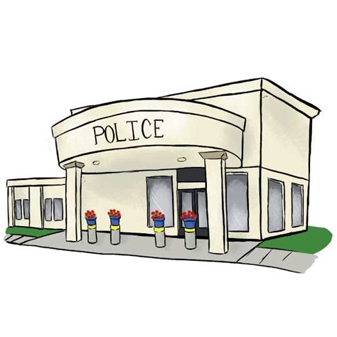 Police Station Sketch at PaintingValley.com | Explore collection of ...