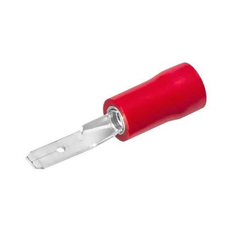 Terminal Faston Macho De Mm Preaislado Rojo Para Crimpar