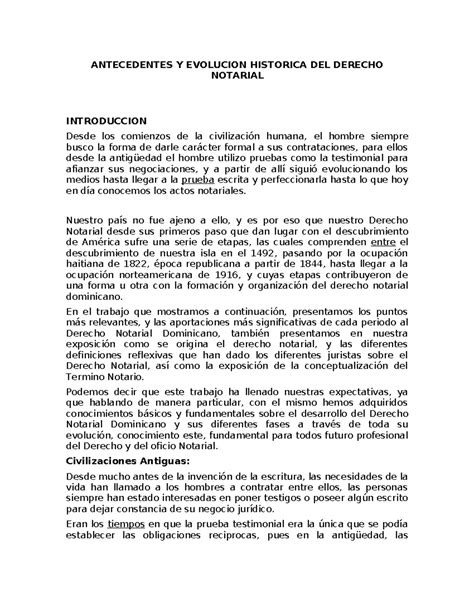 Antecedentes Y Evolucion Historica Del Derecho Notarial Antecedentes Y Evolucion Historica Del