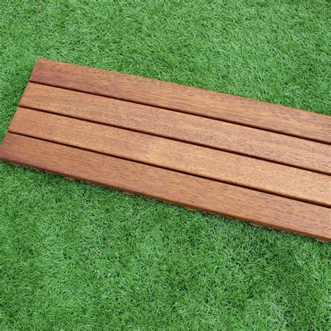 Wood Decking Tiles Waterproof Interlocking Patio Flooring Tiles - Clearhalo