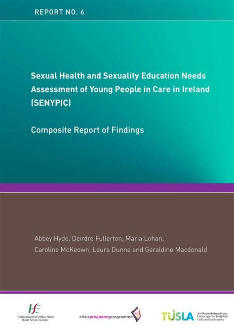 Pdf Sexual Health And Sexuality Education Needs Assessment Of Young People In Care In Ireland