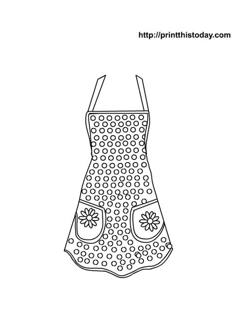 Apron Coloring Page At Free Printable Colorings