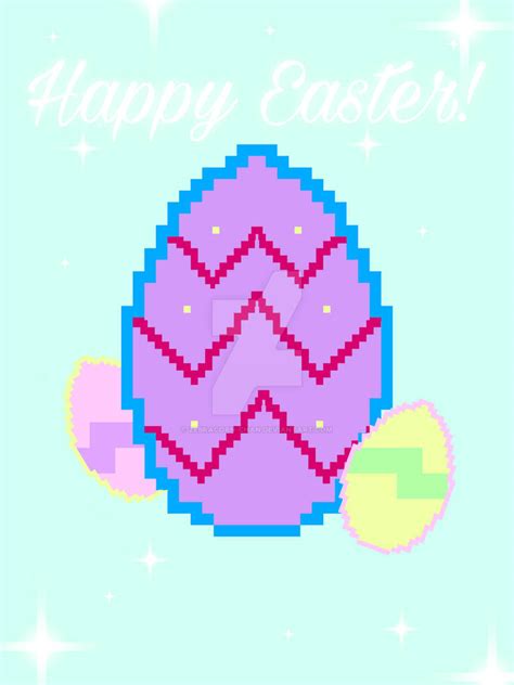 Pixel Art Happy Easter By Zebracorn Chan On Deviantart