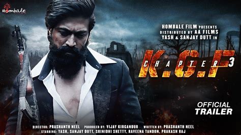 Kgf Chapter Official Trailer Yash Sanjay D Raveena T Srinidhi