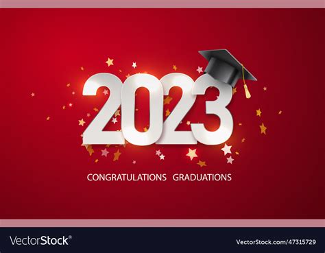 Class of 2023 badge design template Royalty Free Vector