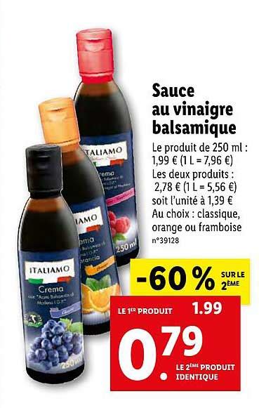 Promo Sauce Au Vinaigre Balsamique Chez Lidl Icatalogue Fr