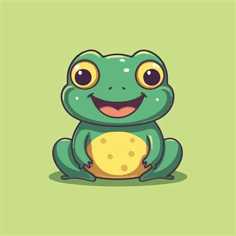 Premium Vector Cute Frog Cartoon Vector Illustration