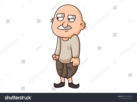 Vector Cartoon Illustration Old Man Scared Stock Vector (Royalty Free) 1829389670 | Shutterstock