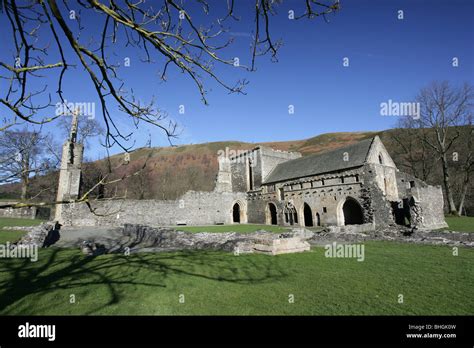 The Ruined Remains Of The Cadw Managed Valle Crucis Abbey At