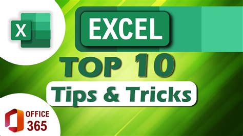 Excel 365 Top 10 Tips And Tricks YouTube