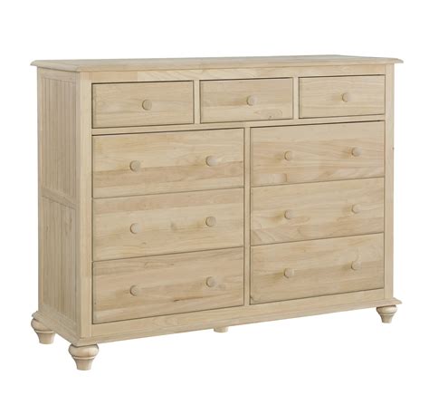 Unfinished Cottage 9 Drawer Dresser Suburban Home Outfitters