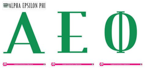 Alpha Epsilon Phi Jumbo Letter Decals Sororityshop