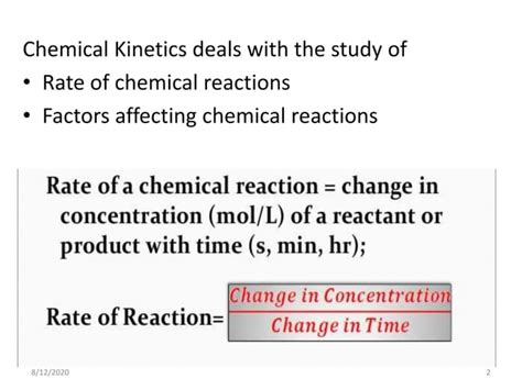 Introduction To Chemical Kinetics Ppt