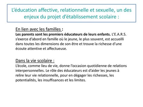 Education Affective Relationnelle Et Sexuelle Ppt Télécharger