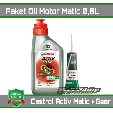 Jual Oli Castrol Activ Matic 10W 30 Oli Set Gear 800ml 120ml Oli