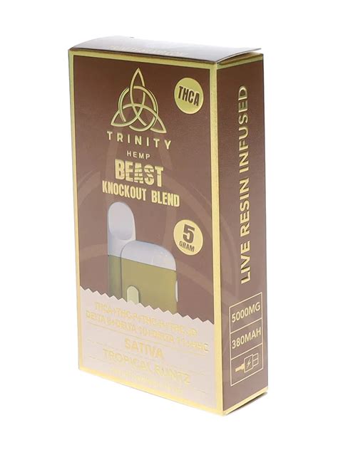 Tropical Runtz Trinity Hemp The Beast Knockout Blend Mod Box Vape 5g
